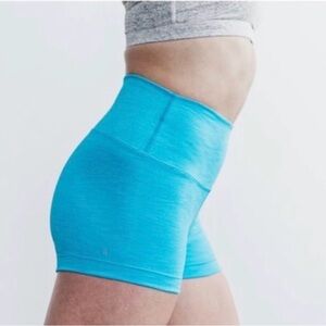 NoBull Women’s Neon Blue 2” Activewear Athletic Shorts Small